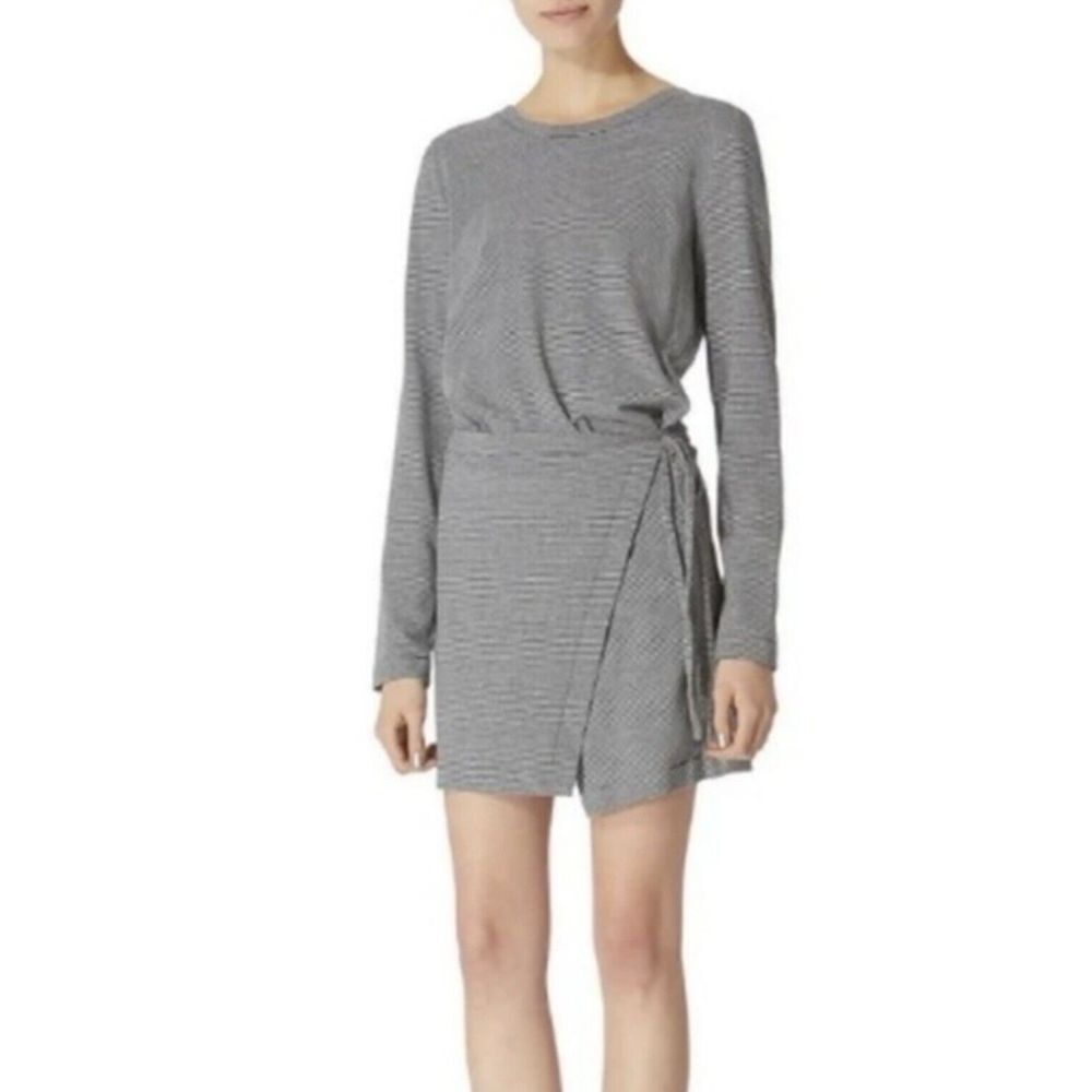Avec Les Filles Dress Anthropology Black Long Sleeve Medium Stretch NWT